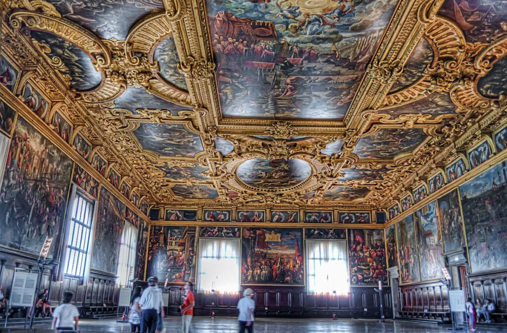 interiéry dóžecího paláce v Benátkách